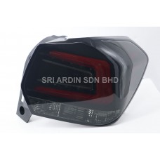 Subaru XV 15-18 Black Base Red Bar Smoke Light Bar LED Tail Lamp